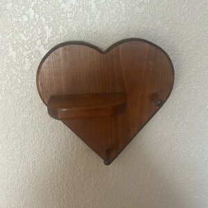 Country Heart Wooden Peg Shelf